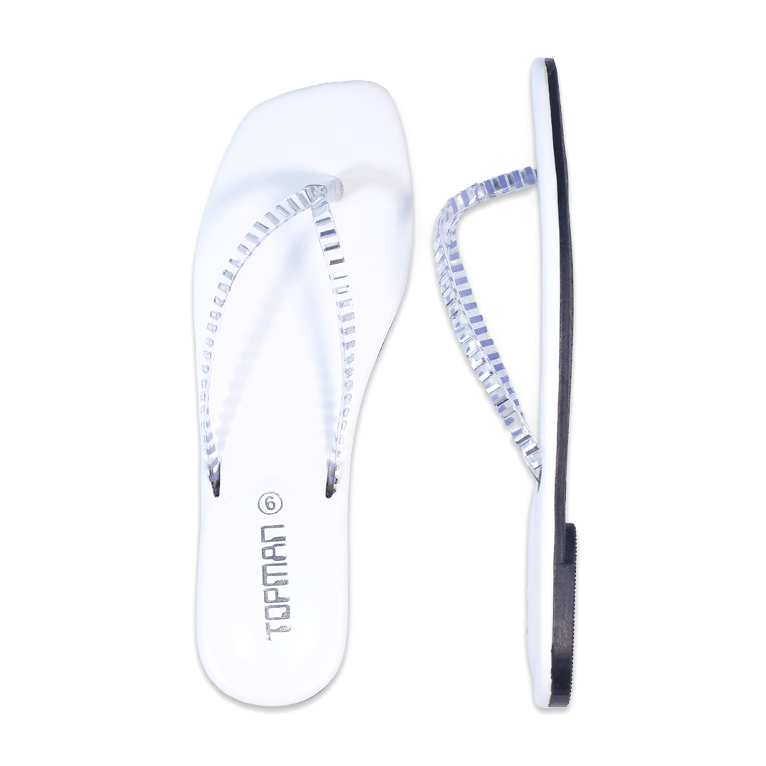 White Casual Fancy Chappal 332-7