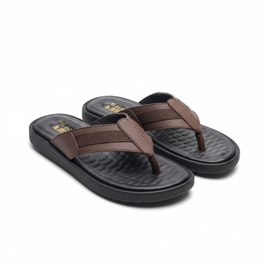 Men Slippers Brown - 4009