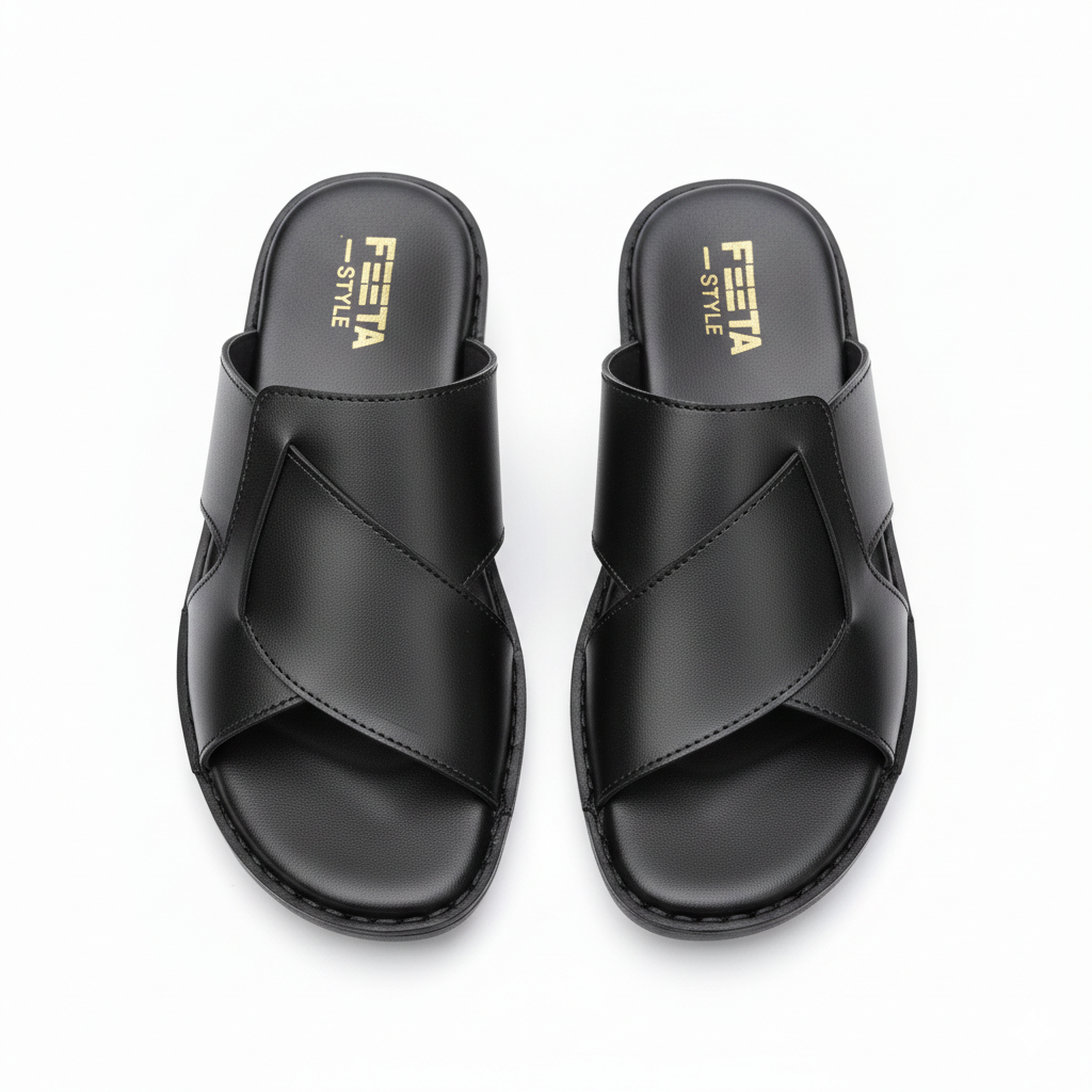 Men Slippers Black 4010-8