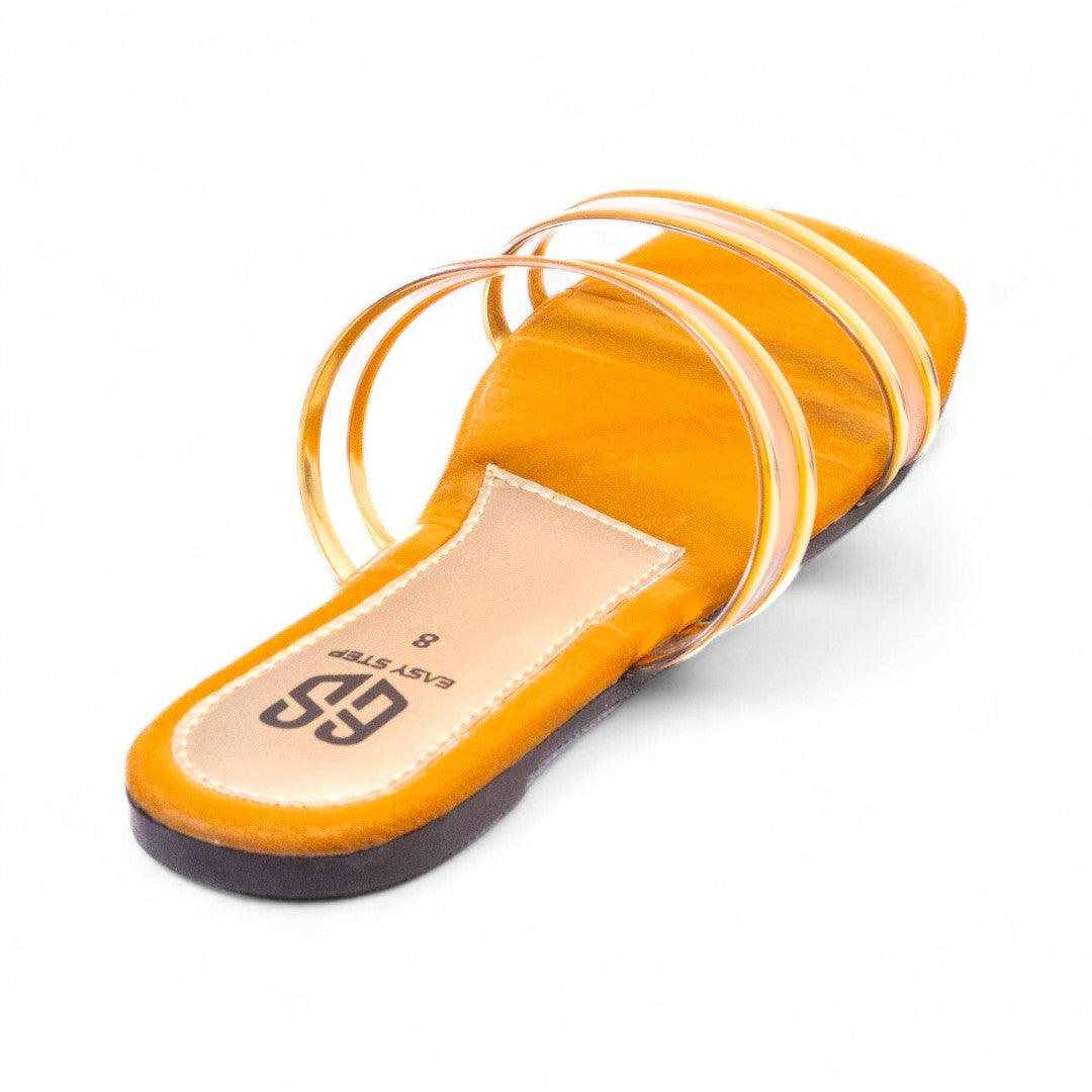 Gold Ladies Casual Slippers Flat - 336