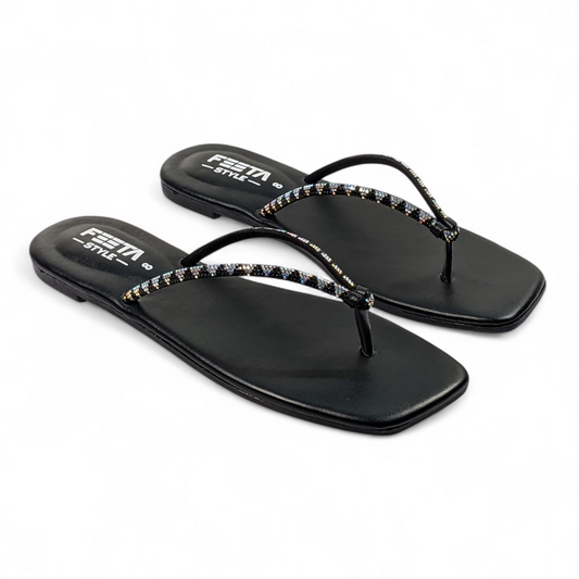 Black Casual Fancy Chappal 315-7