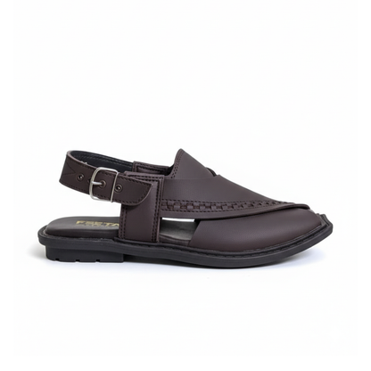 Men Peshawari Chappal Brown 7026-7