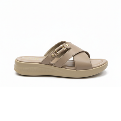 Serene Cross-Step Slides - Chikoo