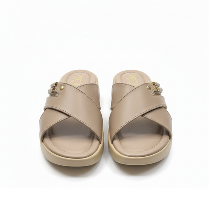 Serene Cross-Step Slides - Chikoo