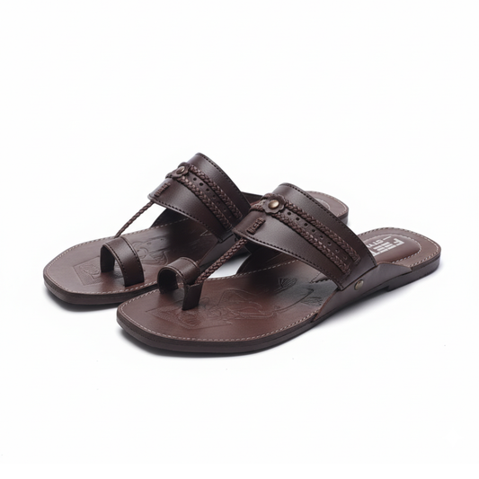 Men Brown Kolhapuri Chappal
