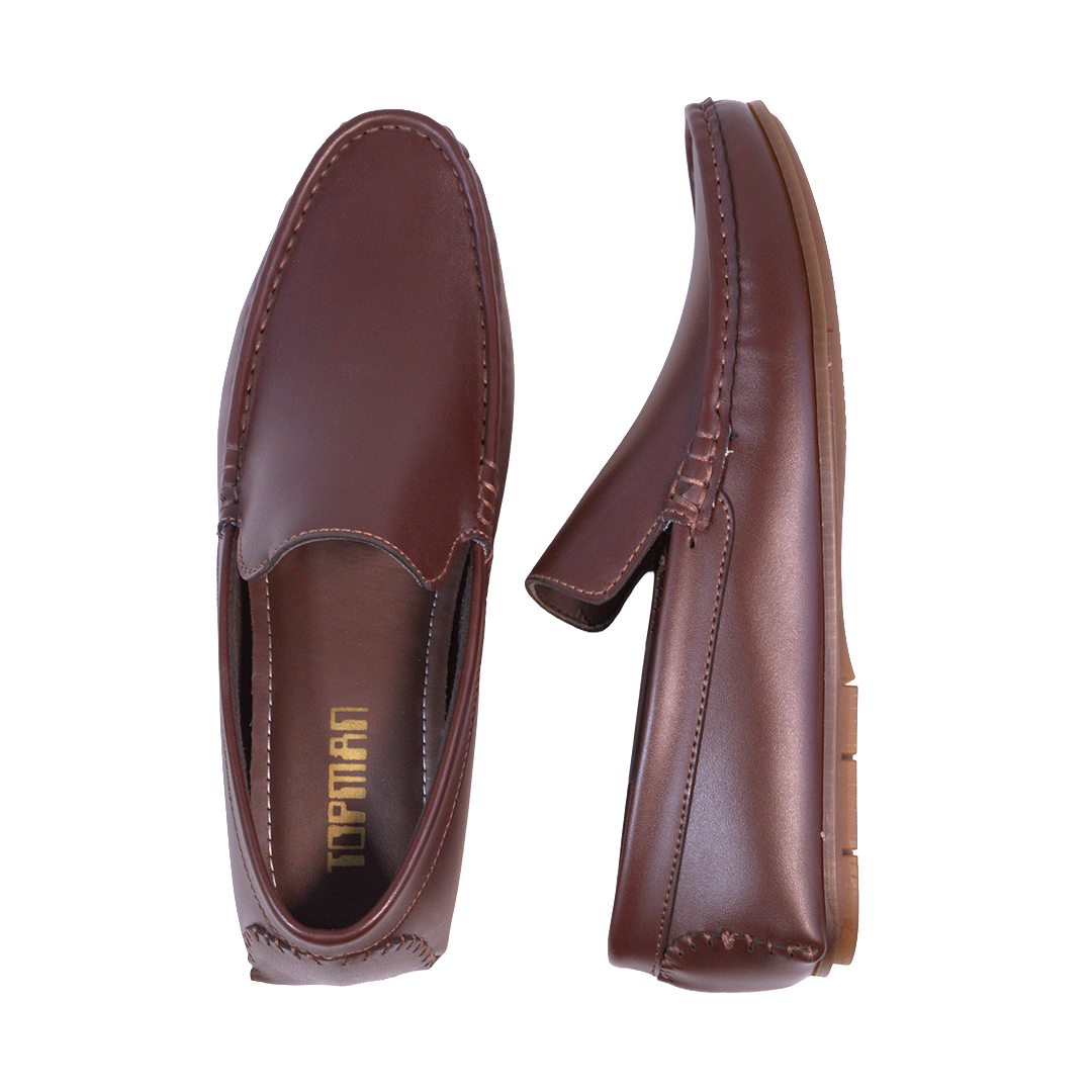 Men Casual Slip On Loafers - 2032-8 Brown