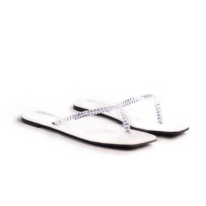 White Casual Fancy Chappal 332-7