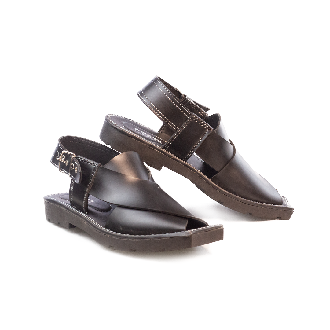 Men Peshawari Sandals Black - 7021-8