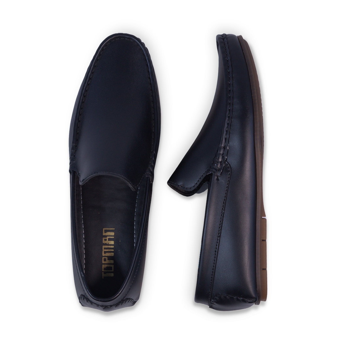 Men Casual Slip On Loafers - 2032-8 Black