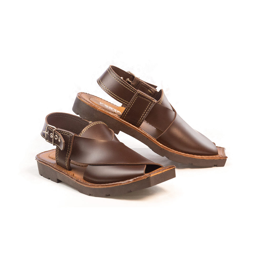 Men Peshawari Sandals Brown - 7021-8
