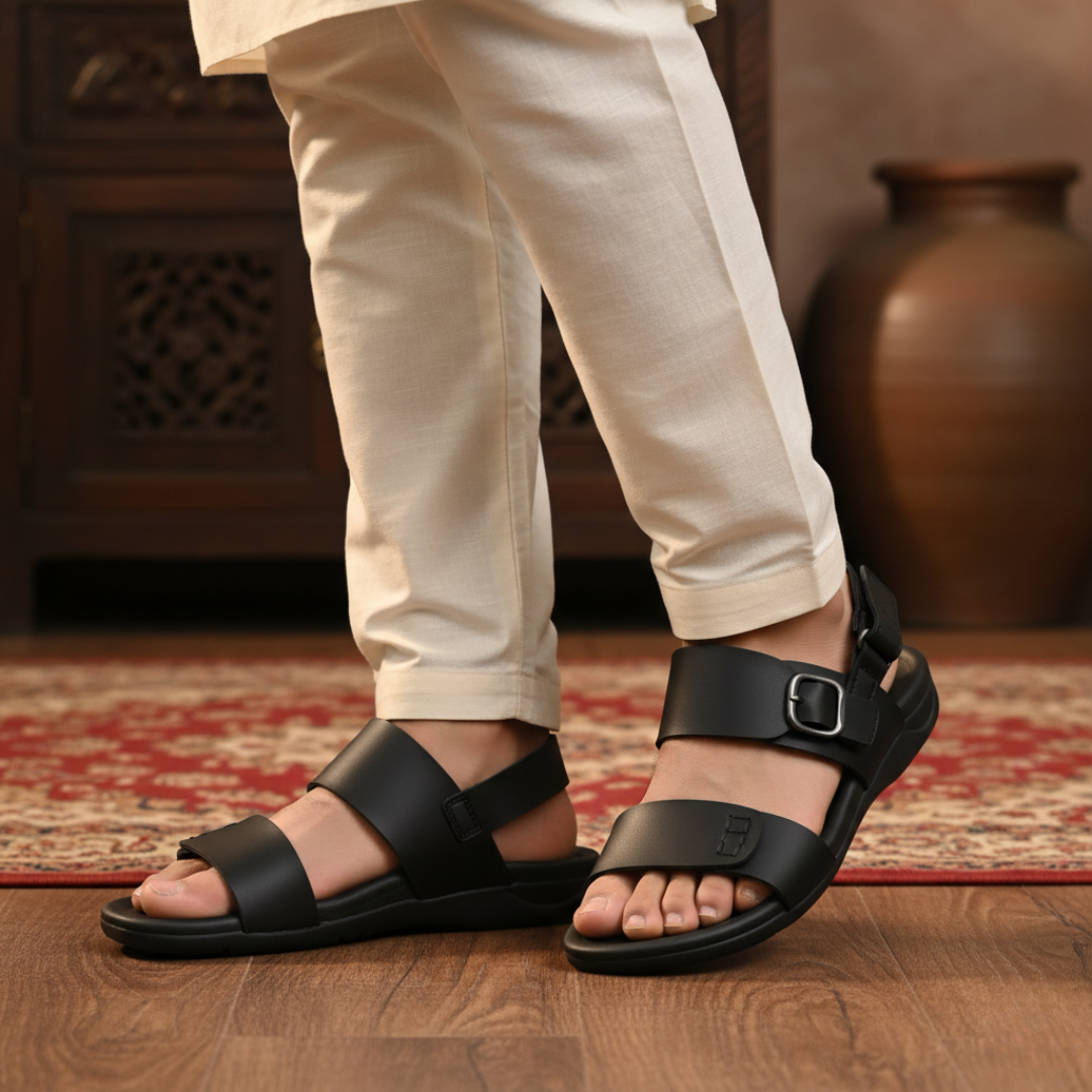 Men Sandals Black 3021-8