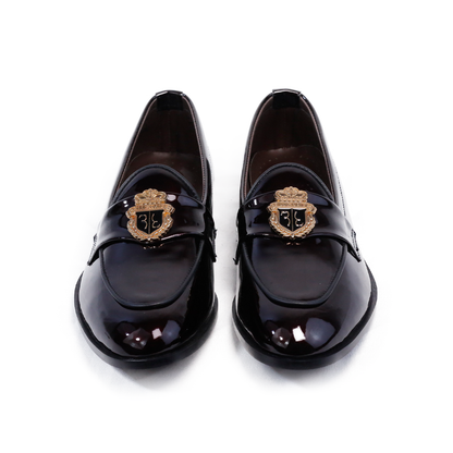 Men Glossy Slip On Loafers 2054-8 Maroon