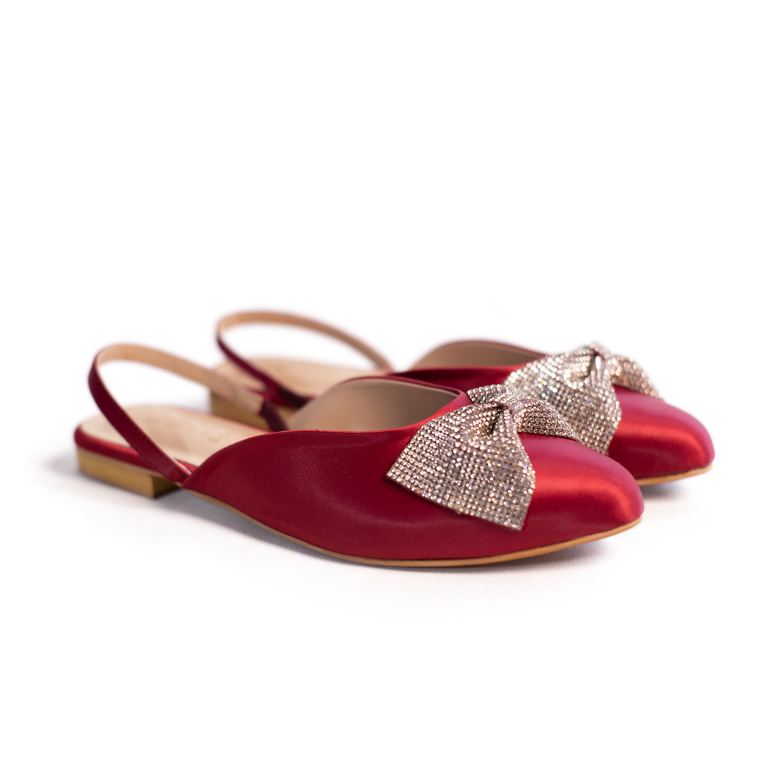 Ladies Red Flat Pumps - 944