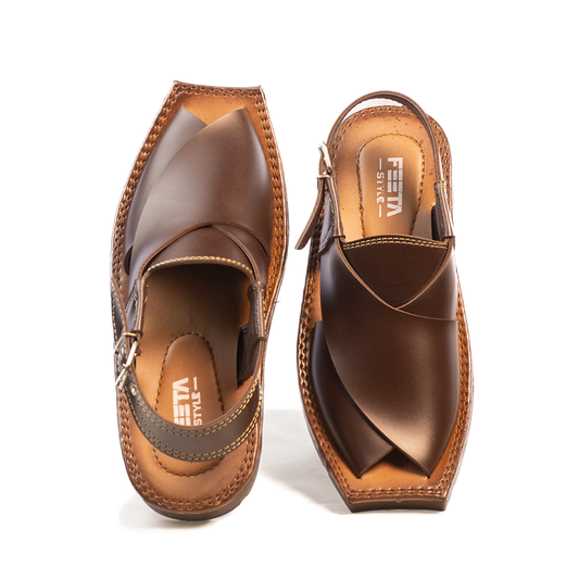 Men Peshawari Sandals Brown - 7021-8