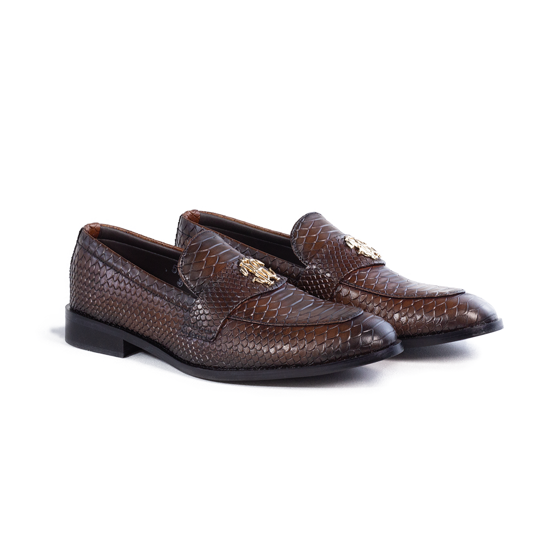 Men Slip On Shoes 2052-8 Brown