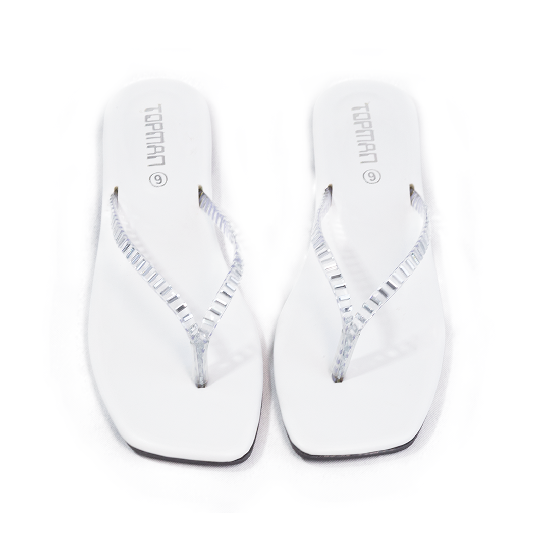 White Casual Fancy Chappal 332-7