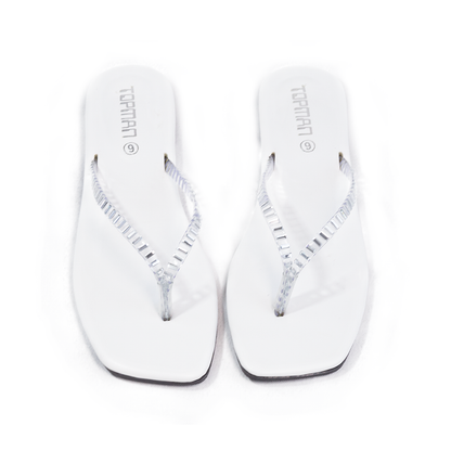 White Casual Fancy Chappal 332-7