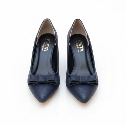 Midnight Bow Women Court Shoes 648-7