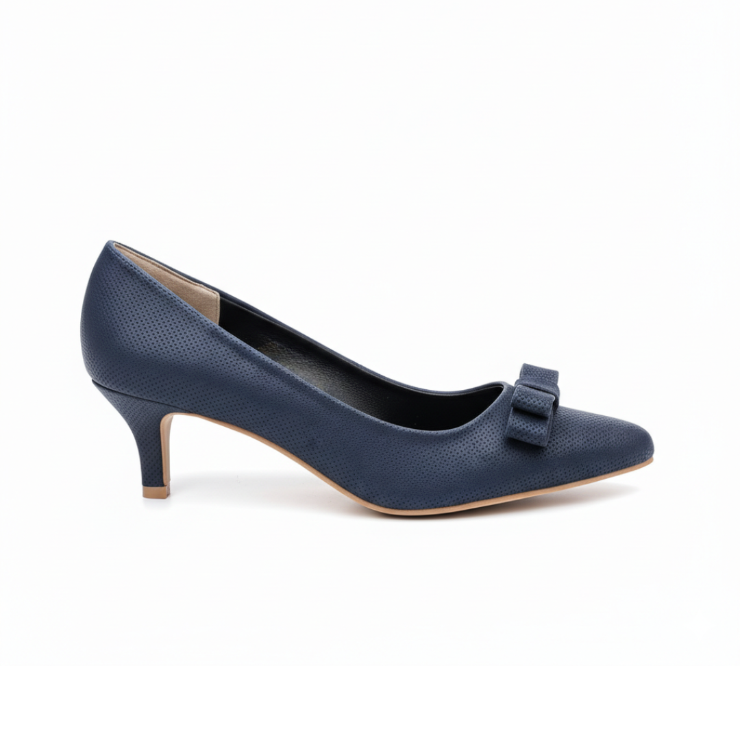 Midnight Bow Women Court Shoes 648-7