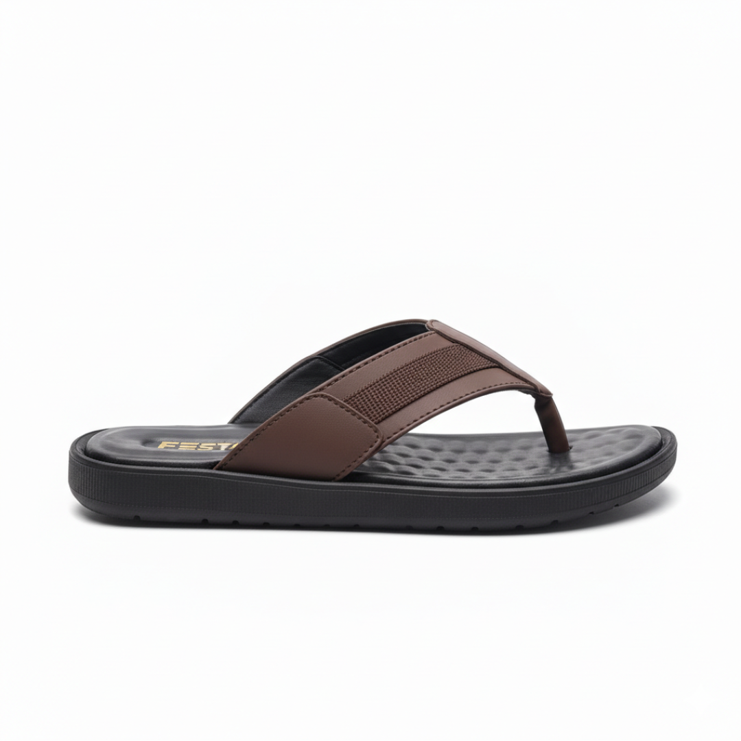 Men Slippers Brown - 4009