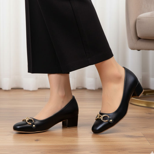 Eclipse Noir Women Court Shoes 630-7