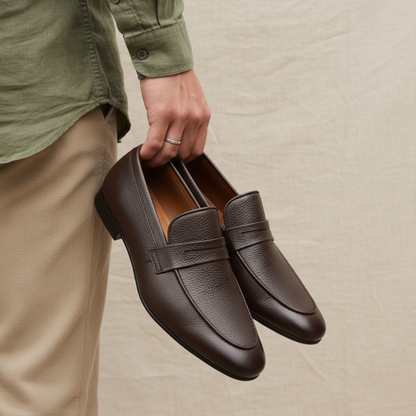 Leather Penny Loafers Brown - 2011