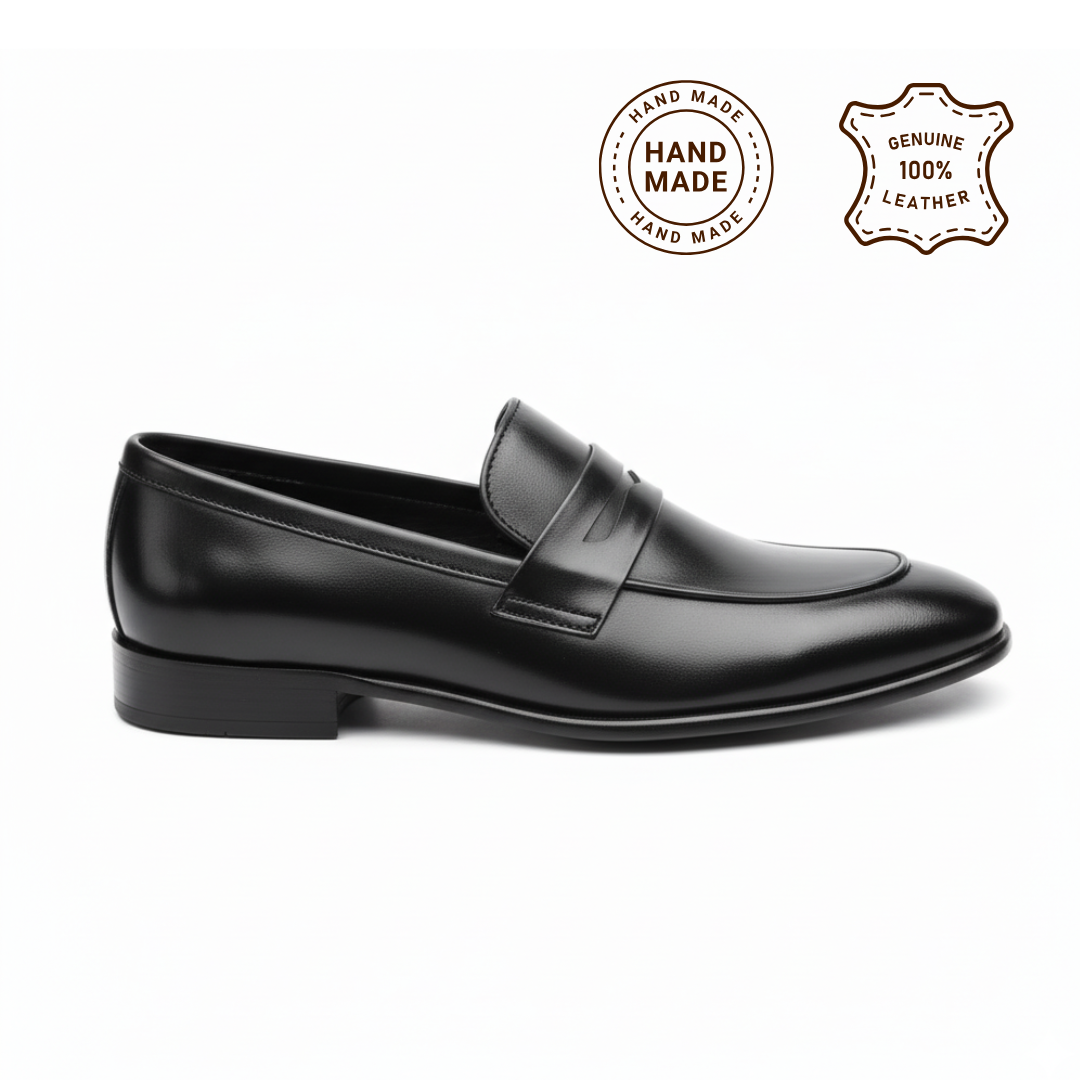 Men Leather Moccassin Black - 2013