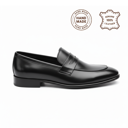 Men Leather Moccassin Black - 2013