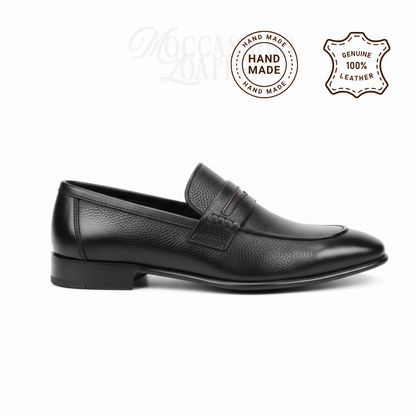 Leather Penny Loafers Black -2012