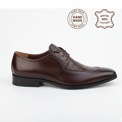 Men Leather Derby Brown- 1020