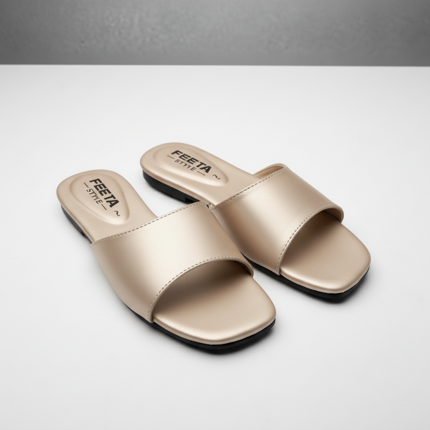 Golden Soft Comfort Slip On Flats