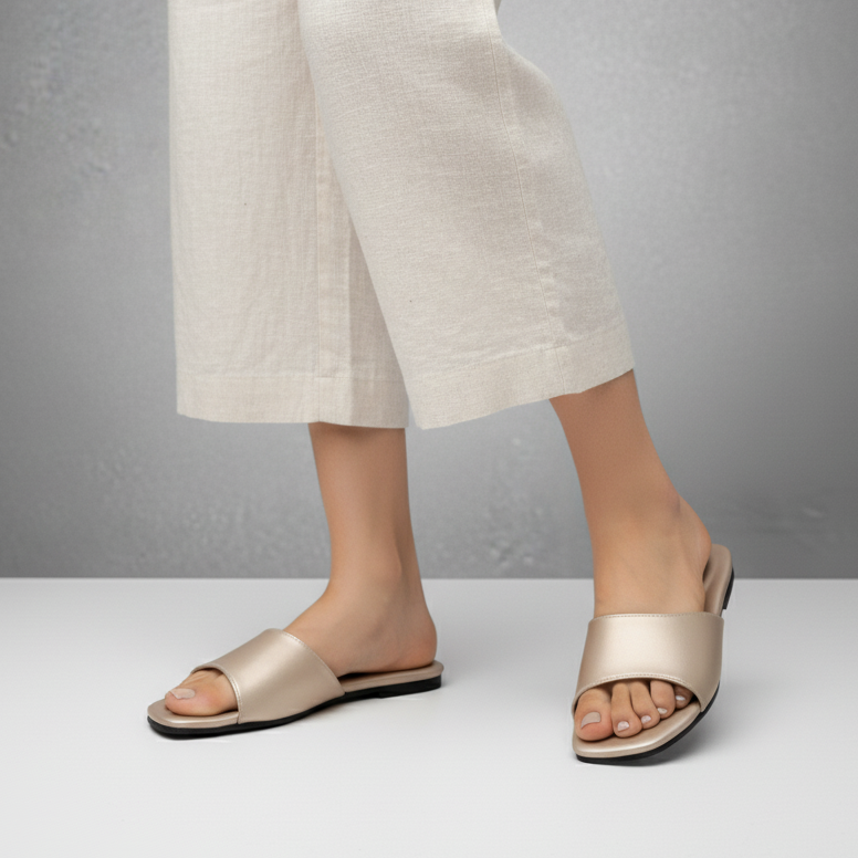 Golden Soft Comfort Slip On Flats