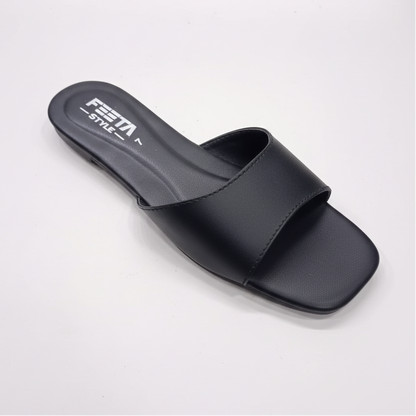 Black Soft Comfort Slip On Flats