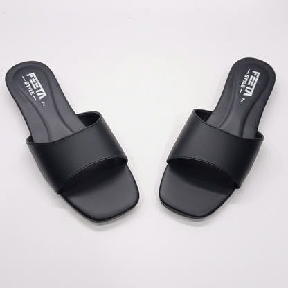 Black Soft Comfort Slip On Flats