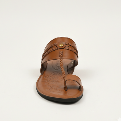 Men Mustard Kolhapuri Chappal
