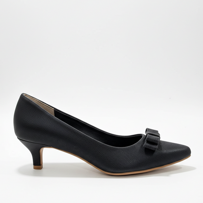 Onyx Bow Women Court Shoes 648-7