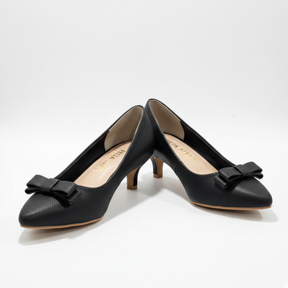 Onyx Bow Women Court Shoes 648-7