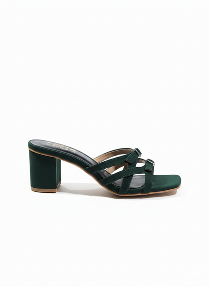 Emerald Buckle Heels - Green – 420-7