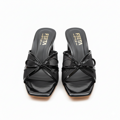 Whisper Bow Heels - Black – 423-7