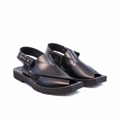 Men Peshawari Sandals Black - 7021-8
