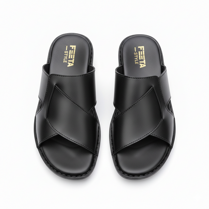 Men Slippers Black 4010-8