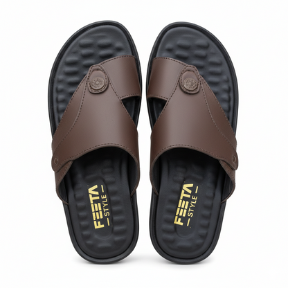 Men Slippers Brown 4008-8