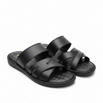 Men Slippers Black 4005-8