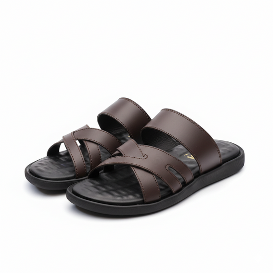 Men Slippers Brown 4005-8