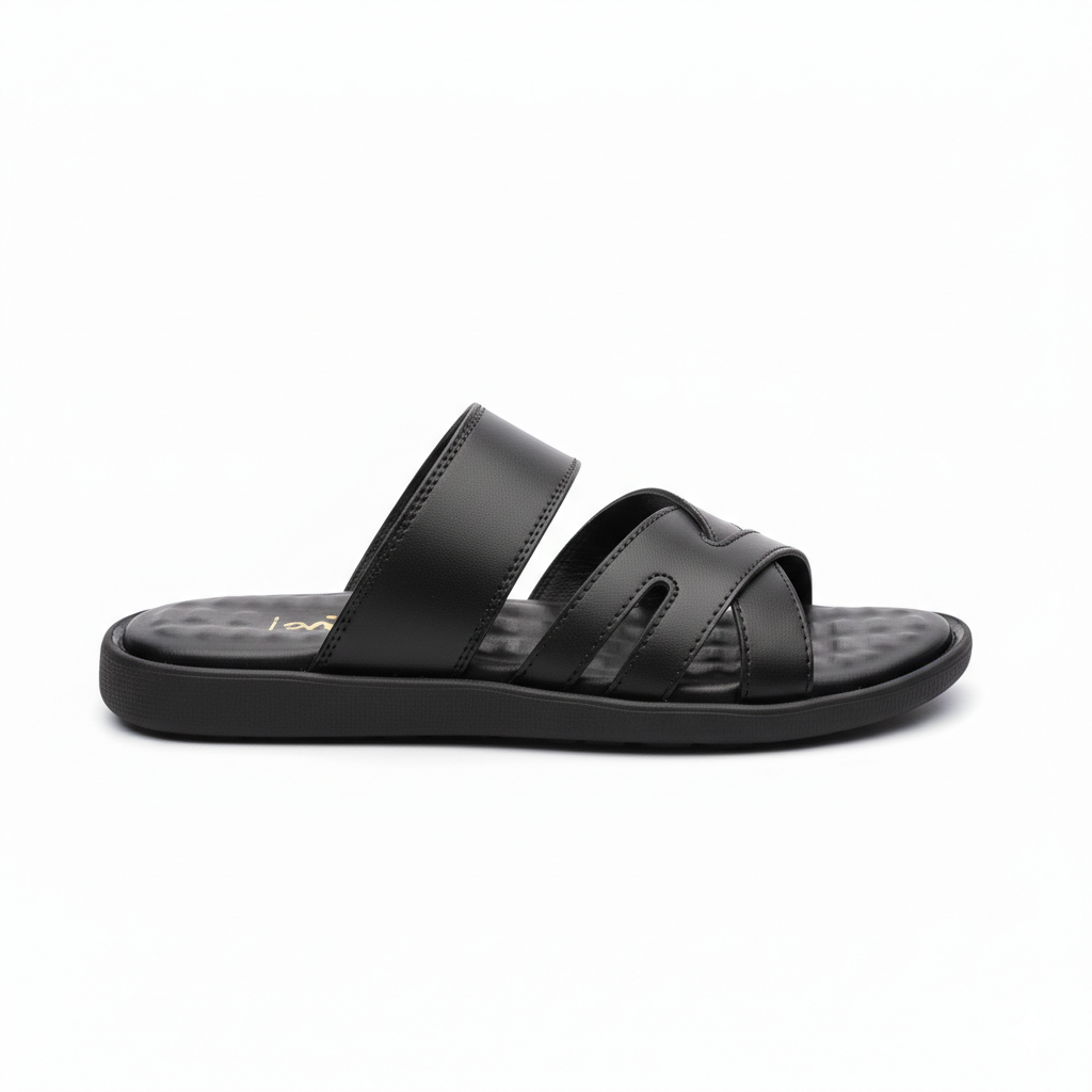 Men Slippers Black 4005-8