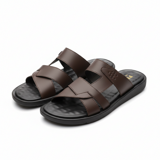 Men Slippers Brown 4006-8