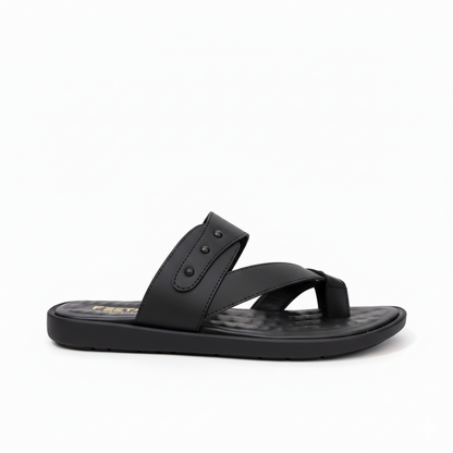 Men Slippers Black 4007-8