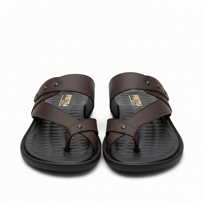 Men Slippers Brown 4007-8
