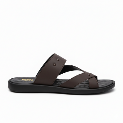 Men Slippers Brown 4007-8