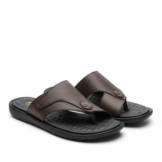 Men Slippers Brown 4008-8